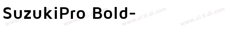 SuzukiPro Bold字体转换